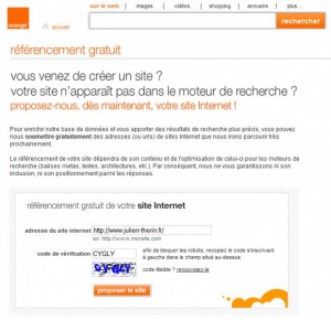 Référencement d'un site internet chez Orange